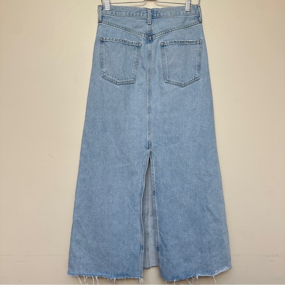 Agolde Denim Hilla Skirt In Practice (light blue) Size 26 - Picture 9 of 12